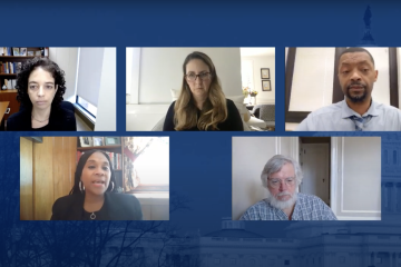 A panel of five experts on Zoom